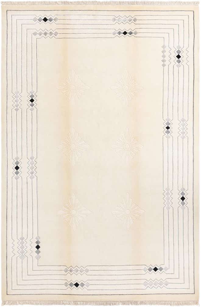 6' 8 x 10' Hand Knotted Darya Wool Rug