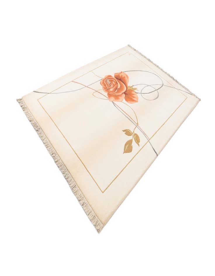 Detail image of 6' 8 x 10'  Hand Knotted Darya Wool Rug