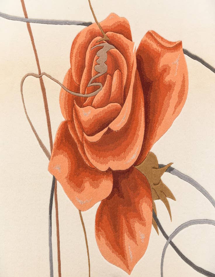 Detail image of 6' 8 x 10'  Hand Knotted Darya Wool Rug