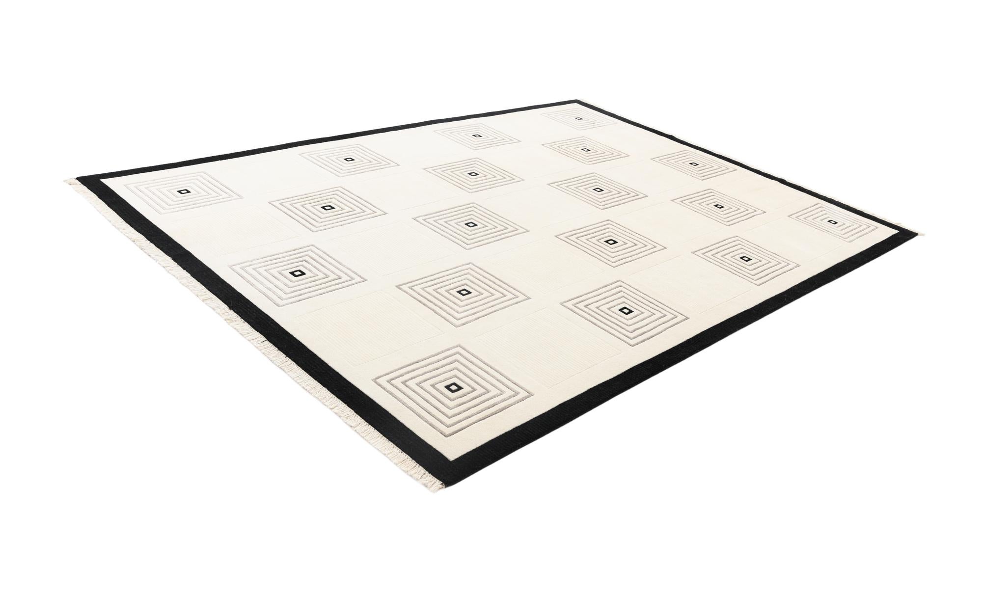 6' 11 x 9' 7 Hand Knotted Darya Wool Rug