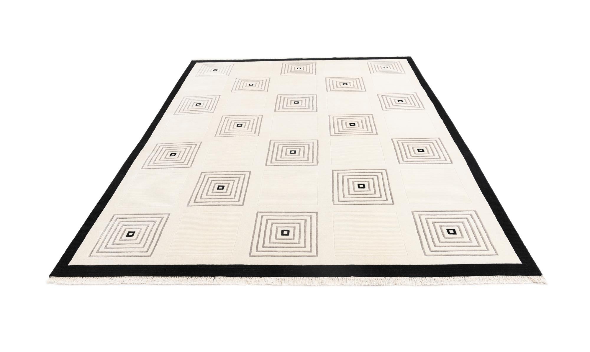 6' 11 x 9' 7 Hand Knotted Darya Wool Rug