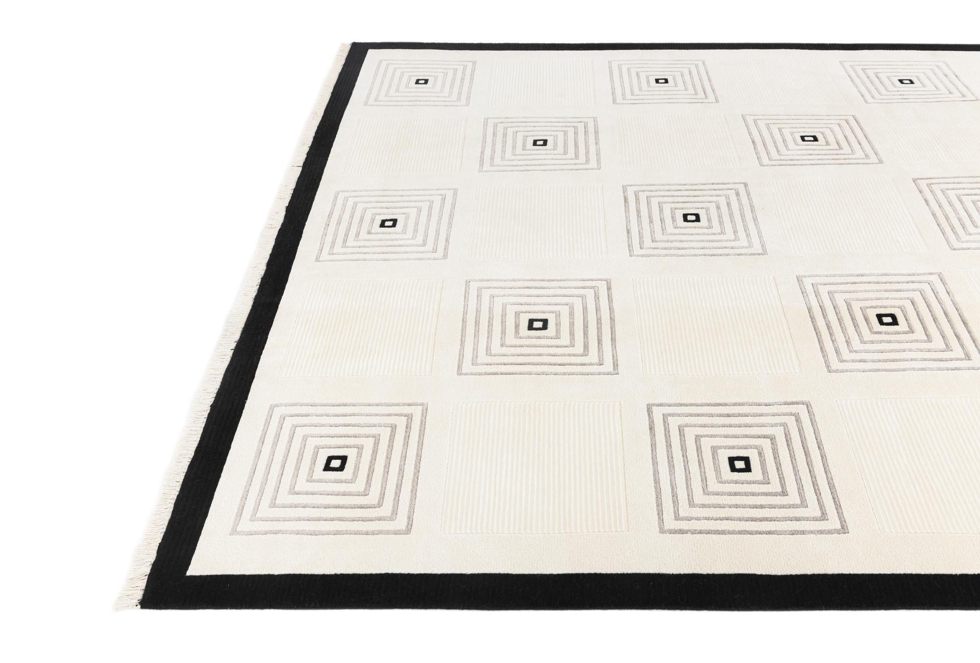 6' 11 x 9' 7 Hand Knotted Darya Wool Rug