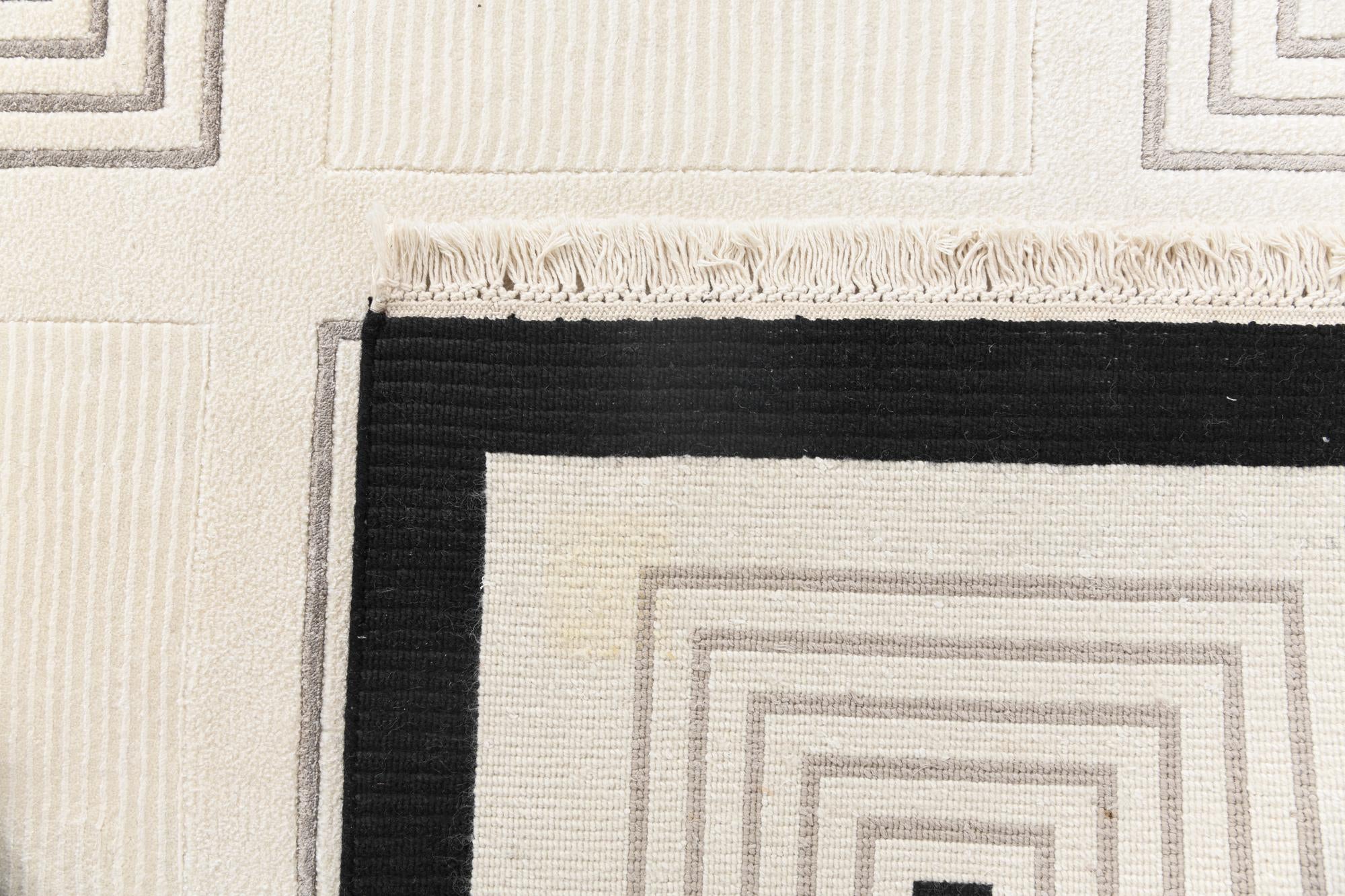 6' 11 x 9' 7 Hand Knotted Darya Wool Rug