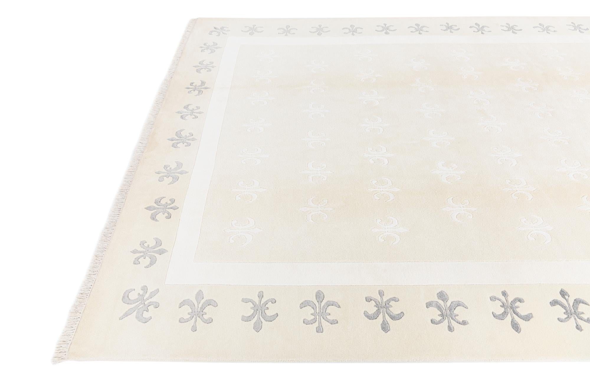 6' 9 x 9' 11 Hand Knotted Darya Wool Rug