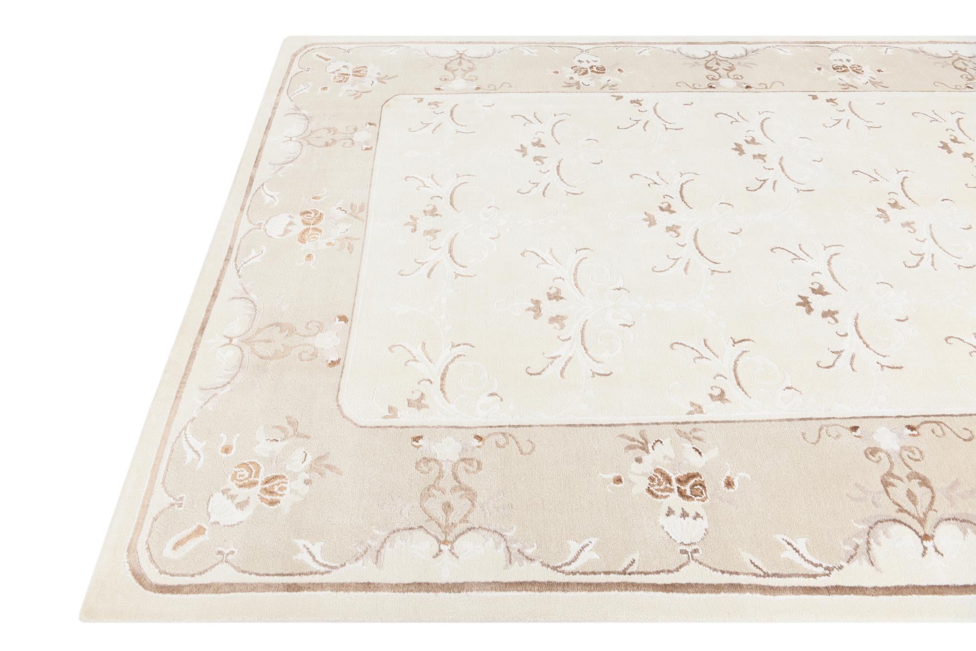 6' 9 x 9' 11 Hand Knotted Darya Wool Rug