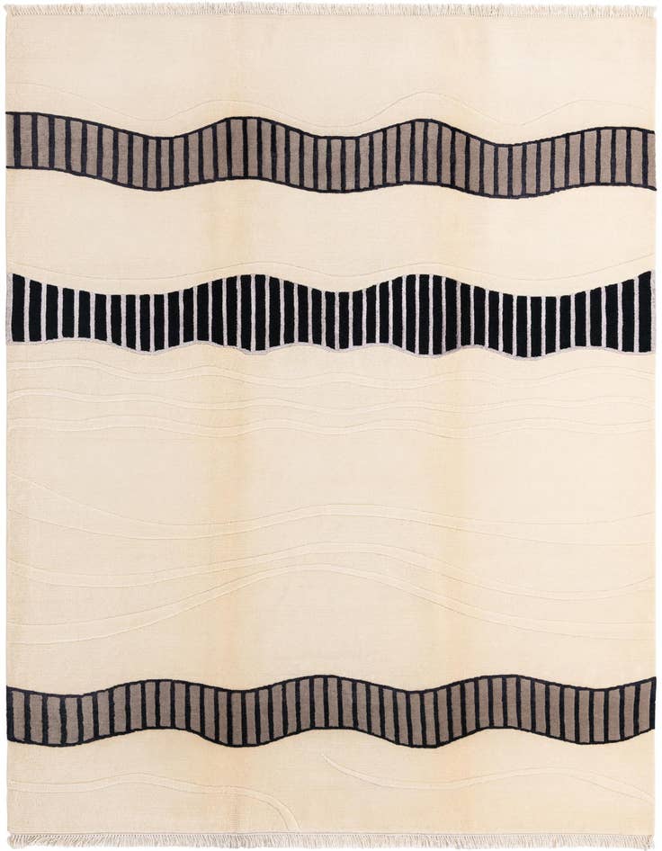 Detail image of 6' 7 x 9' 5 Hand Knotted Darya Wool Rug