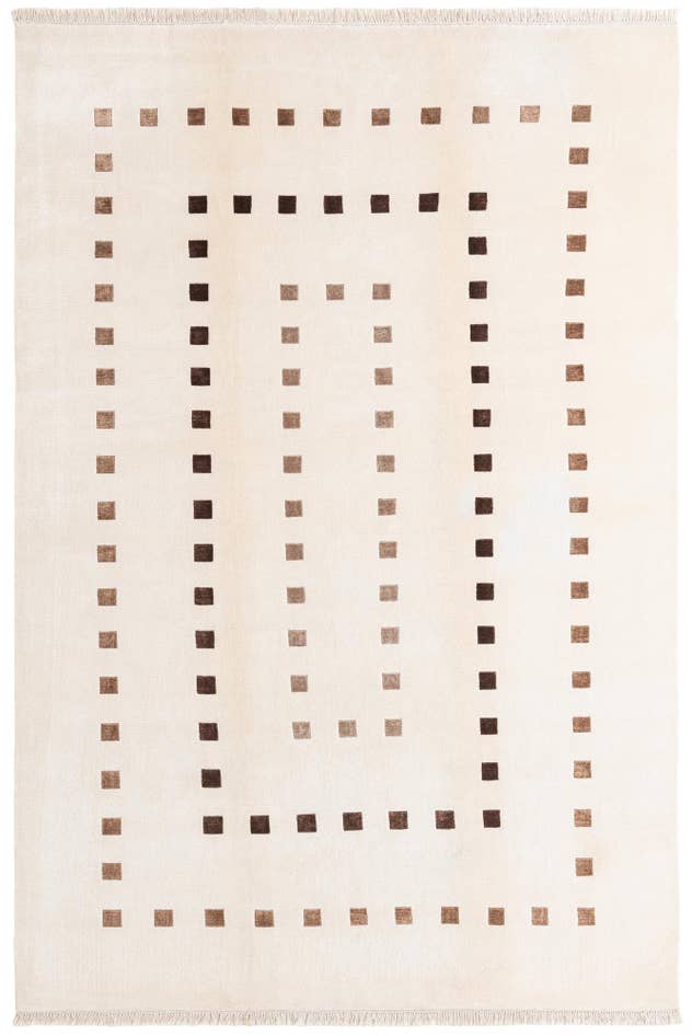 Detail image of 6' 6 x 9' 11 Hand Knotted Darya Wool Rug