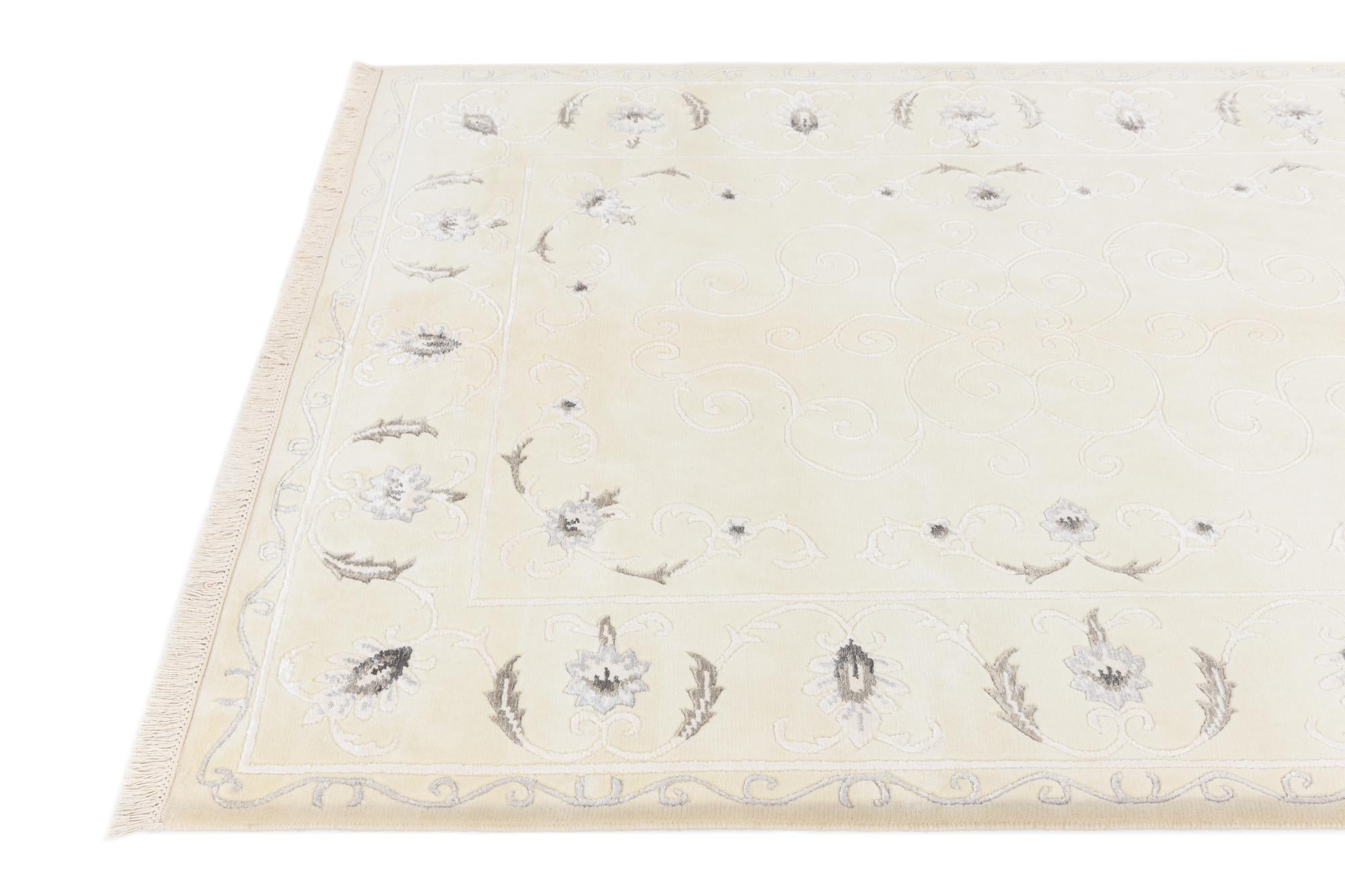 4' 11 x 6' 7 Hand Knotted Darya Wool Rug