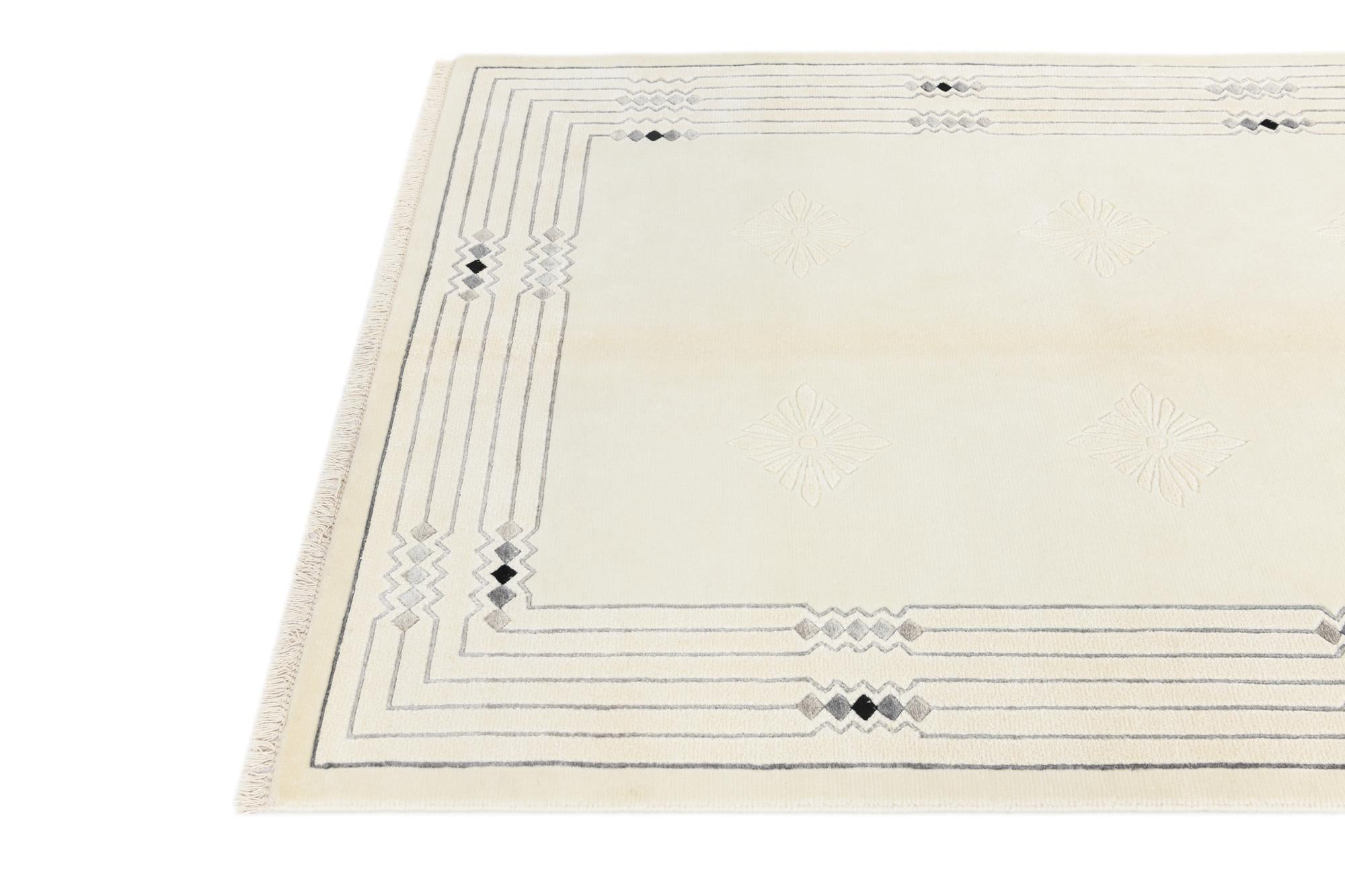 4' 7 x 6' 7 Hand Knotted Darya Wool Rug