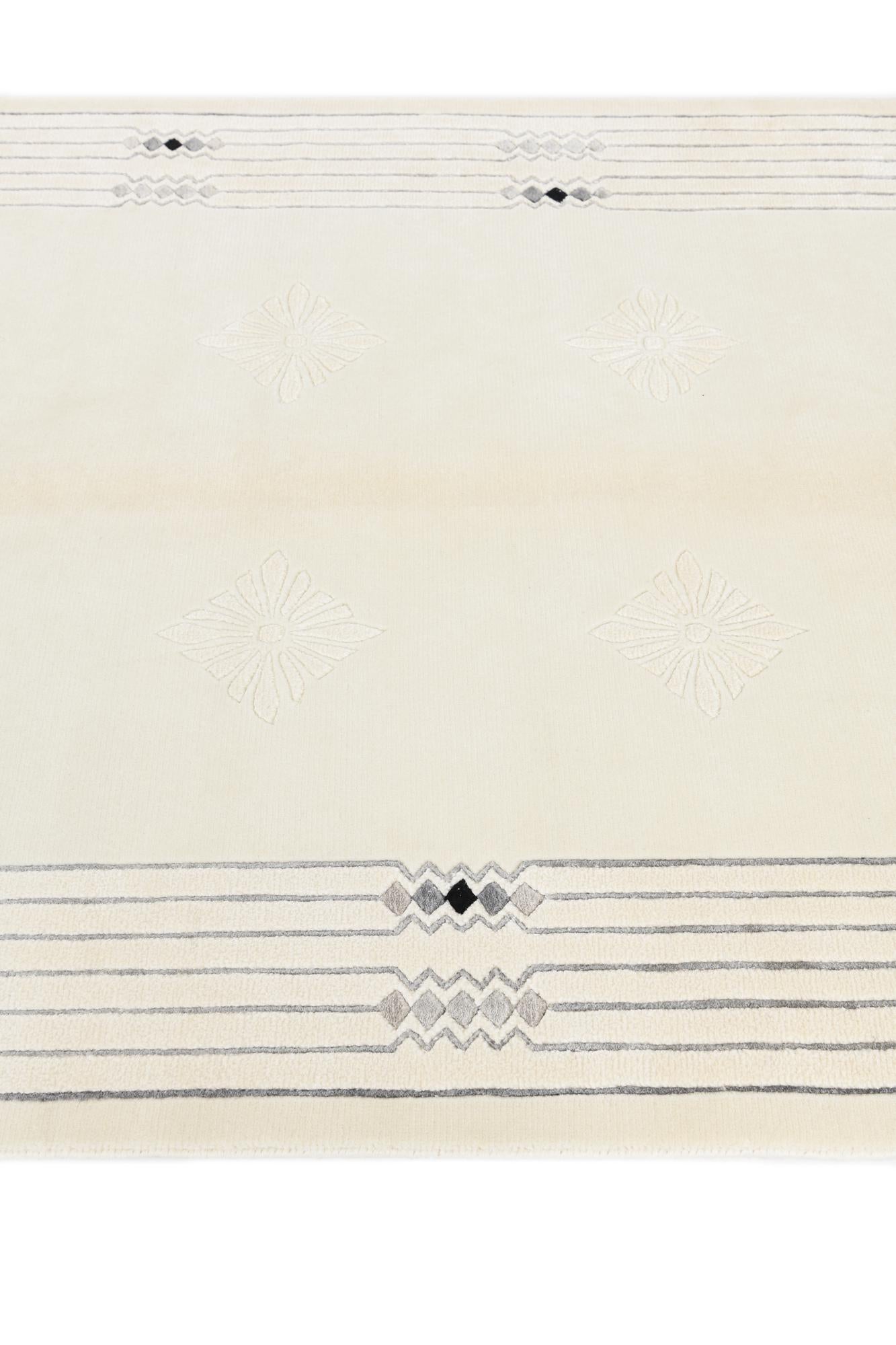 4' 7 x 6' 7 Hand Knotted Darya Wool Rug