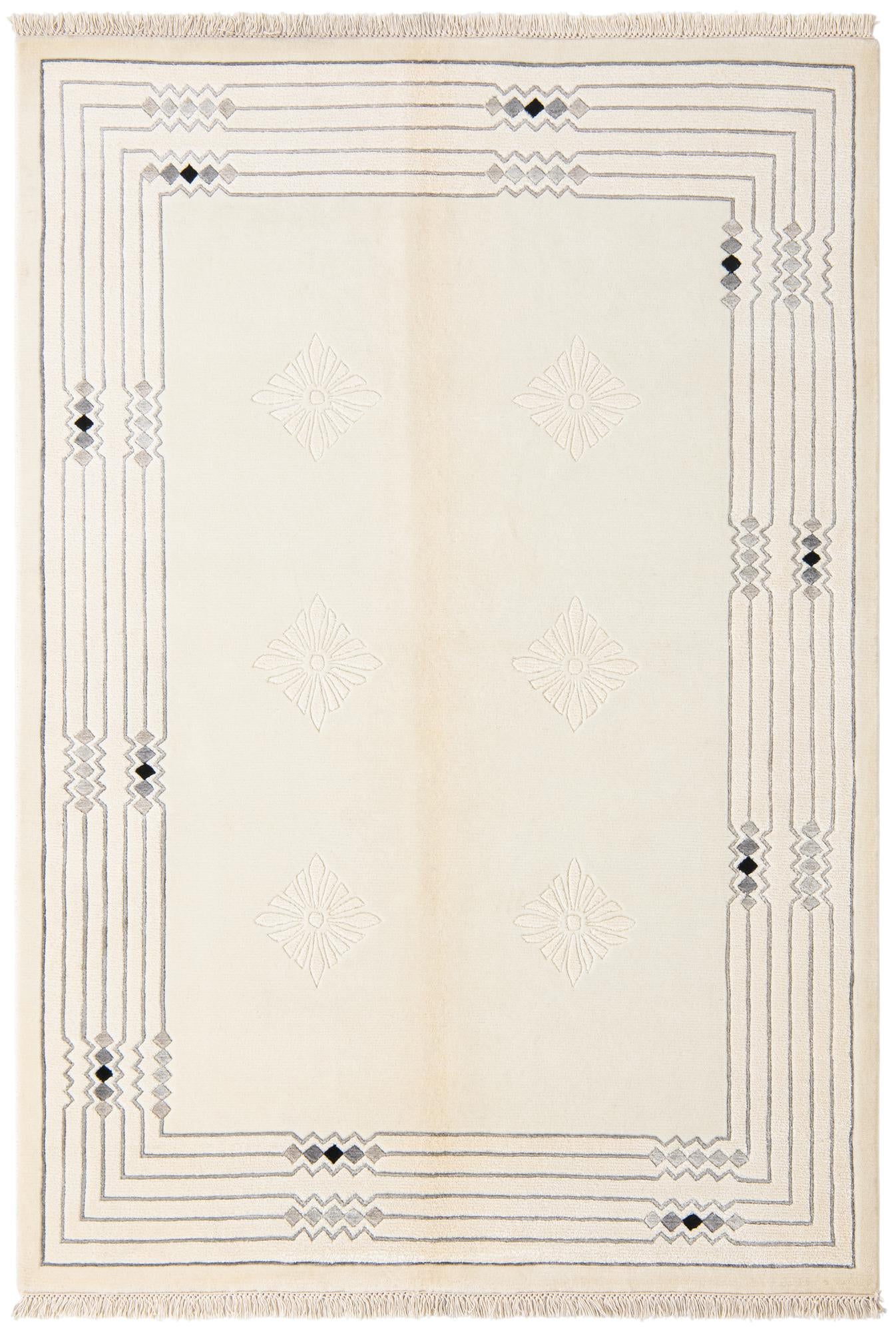 4' 7 x 6' 7 Hand Knotted Darya Wool Rug