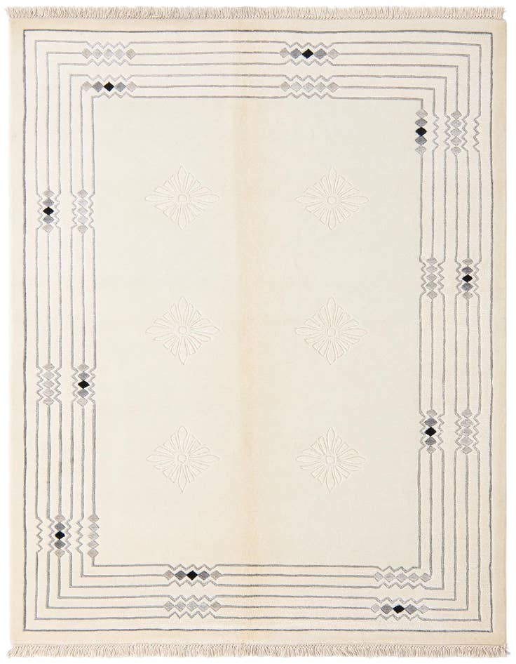 Detail image of 4' 7 x 6' 7 Hand Knotted Darya Wool Rug
