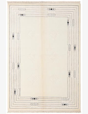4' 7 x 6' 7 Hand Knotted Darya Wool Rug