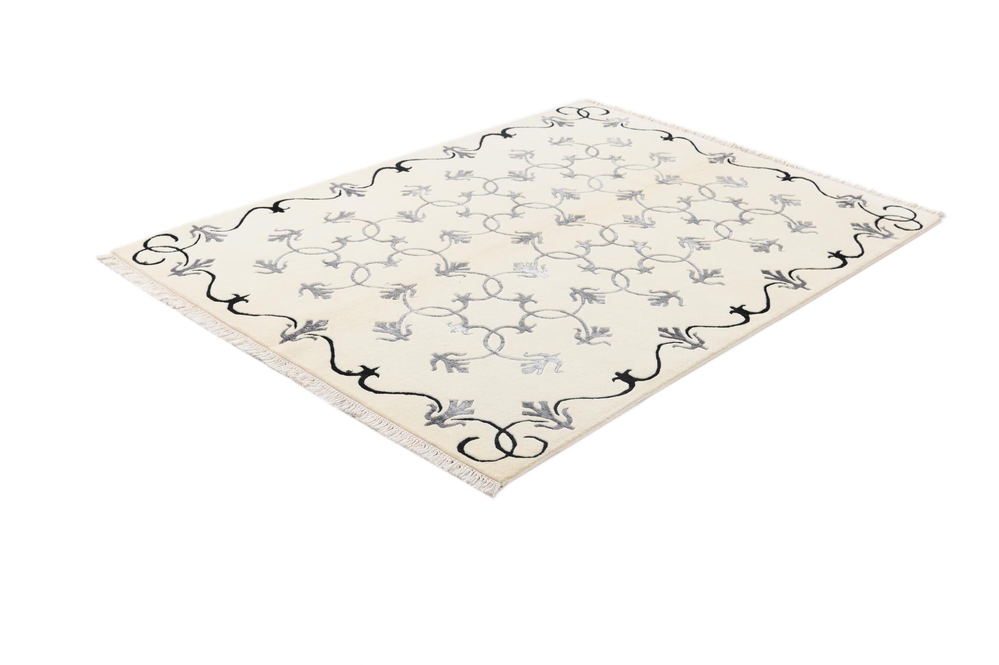 4' 7 x 6' 7 Hand Knotted Darya Wool Rug