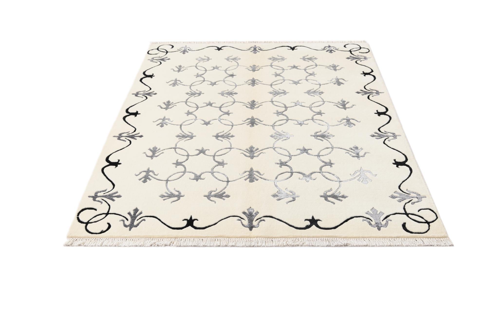 4' 7 x 6' 7 Hand Knotted Darya Wool Rug