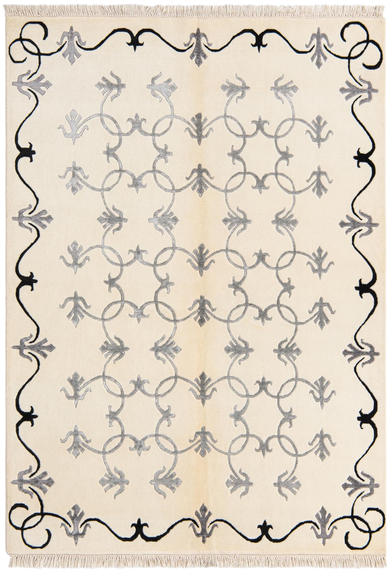 4' 7 x 6' 7 Hand Knotted Darya Wool Rug