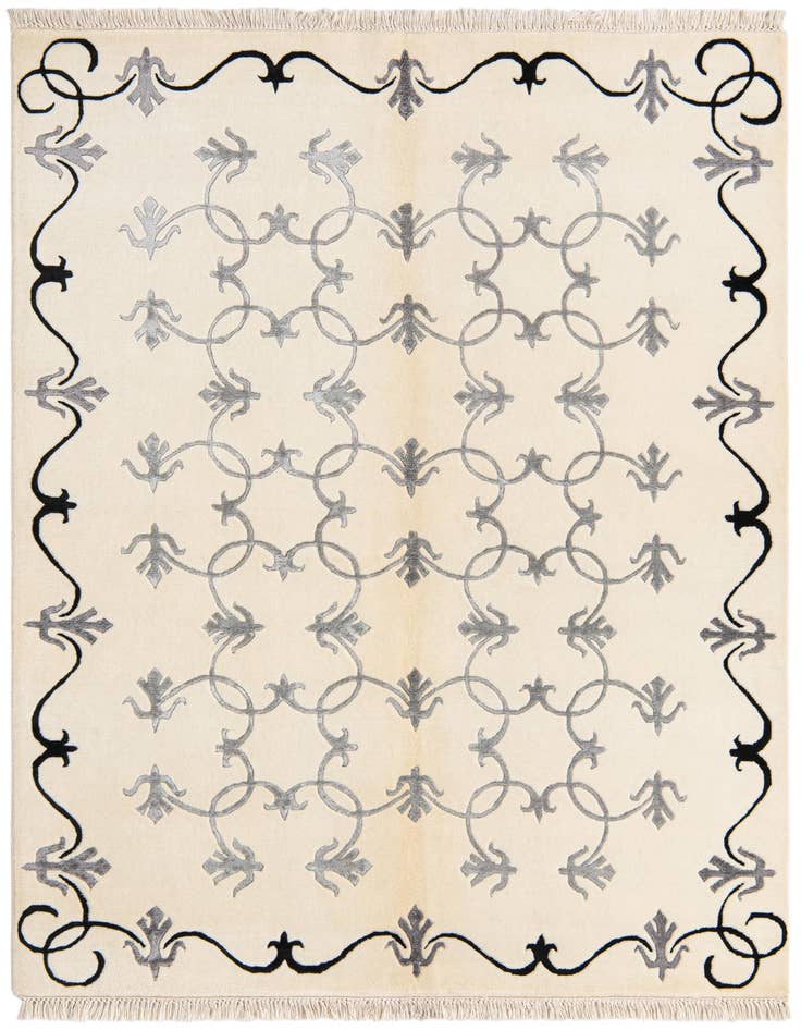 Detail image of 4' 7 x 6' 7 Hand Knotted Darya Wool Rug