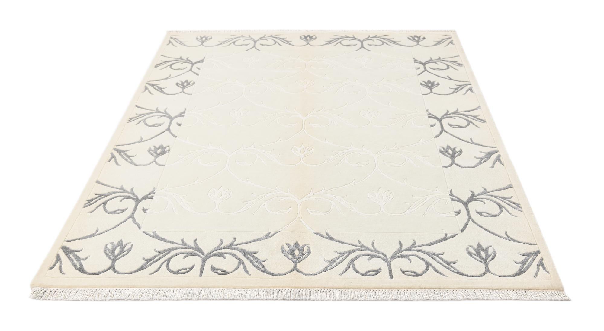 4' 11 x 6' 9 Hand Knotted Darya Wool Rug