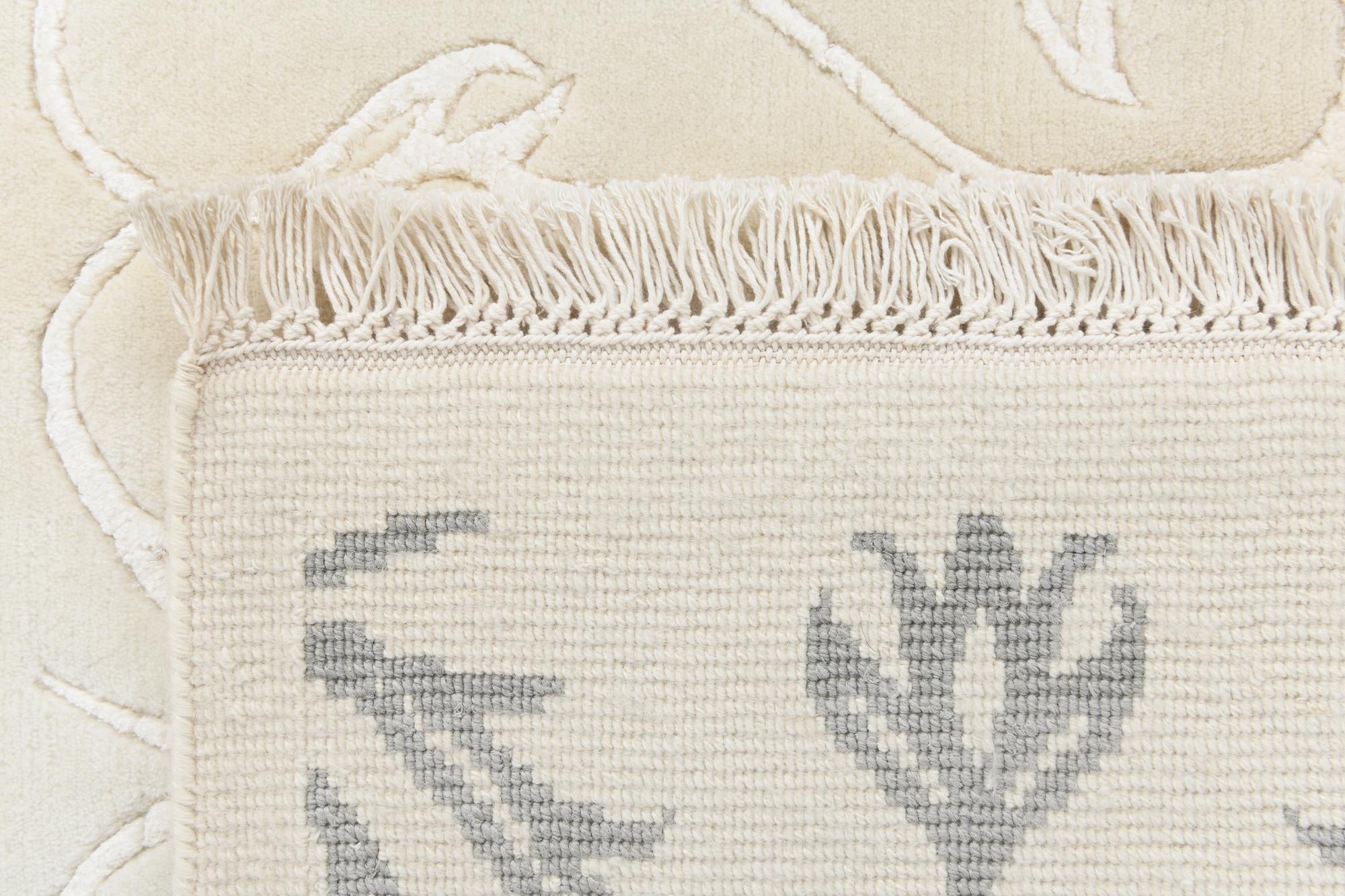 4' 11 x 6' 9 Hand Knotted Darya Wool Rug