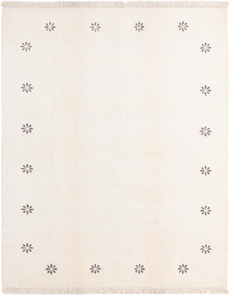 Detail image of 5' 7 x 8' Hand Knotted Darya Wool Rug