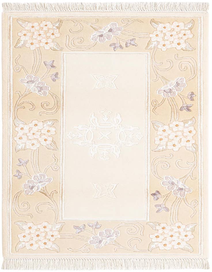 Detail image of 2' 8 x 4' 5 Hand Knotted Darya Wool Rug