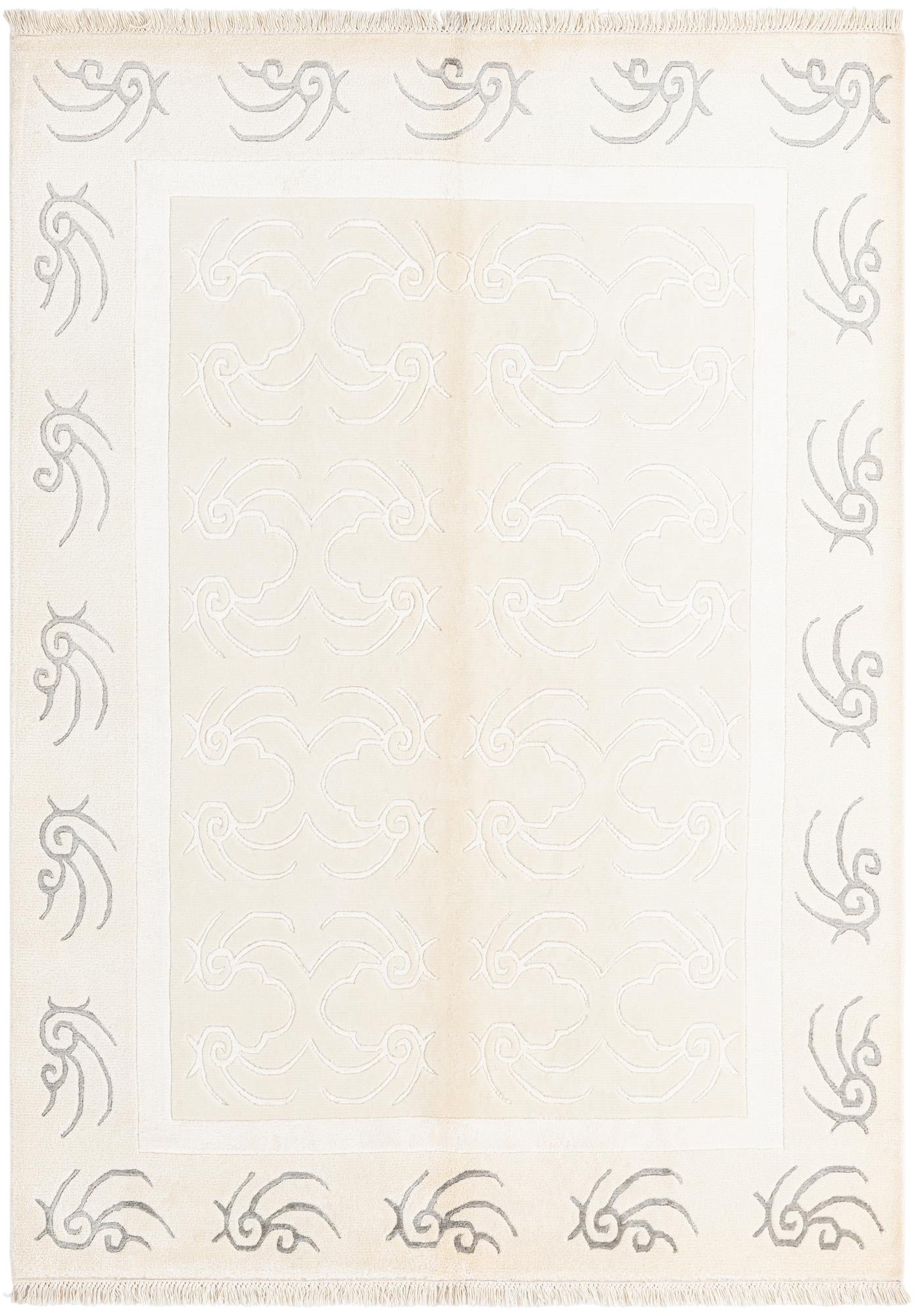 4' 9 x 6' 8 Hand Knotted Darya Wool Rug