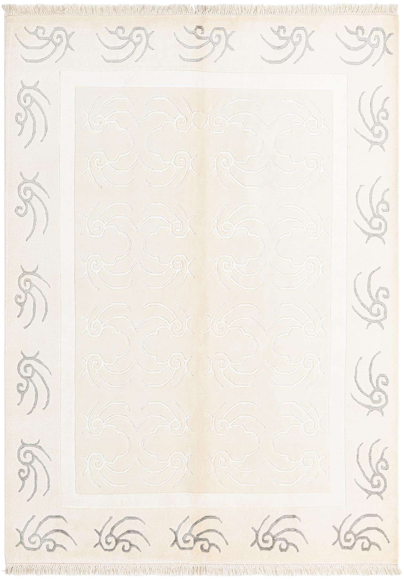 4' 9 x 6' 8 Hand Knotted Darya Wool Rug