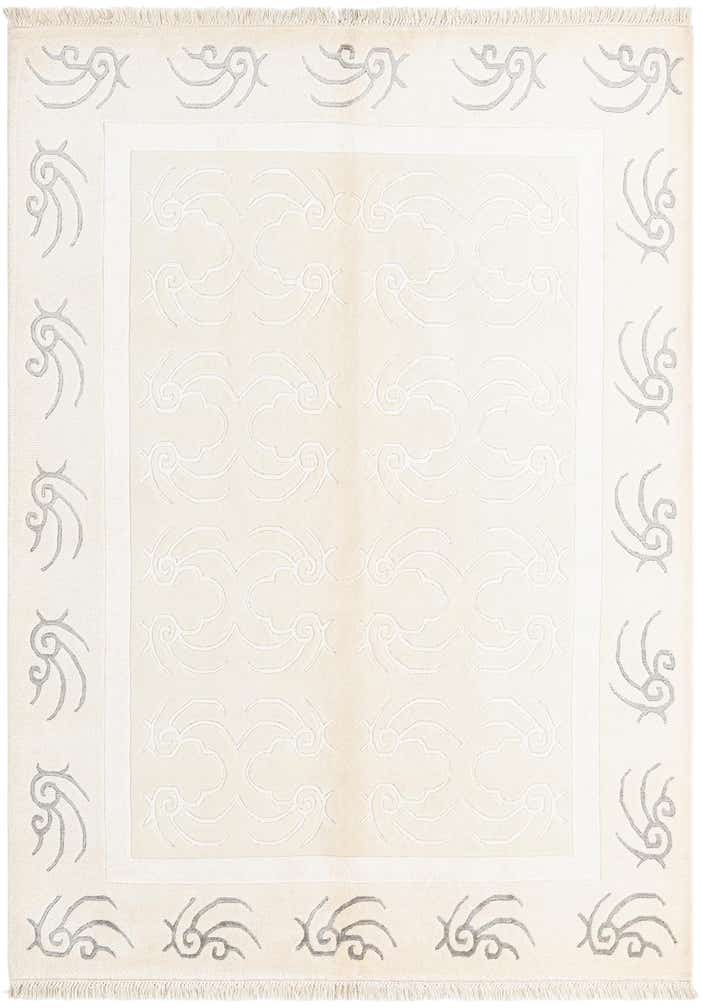 4' 9 x 6' 8 Hand Knotted Darya Wool Rug