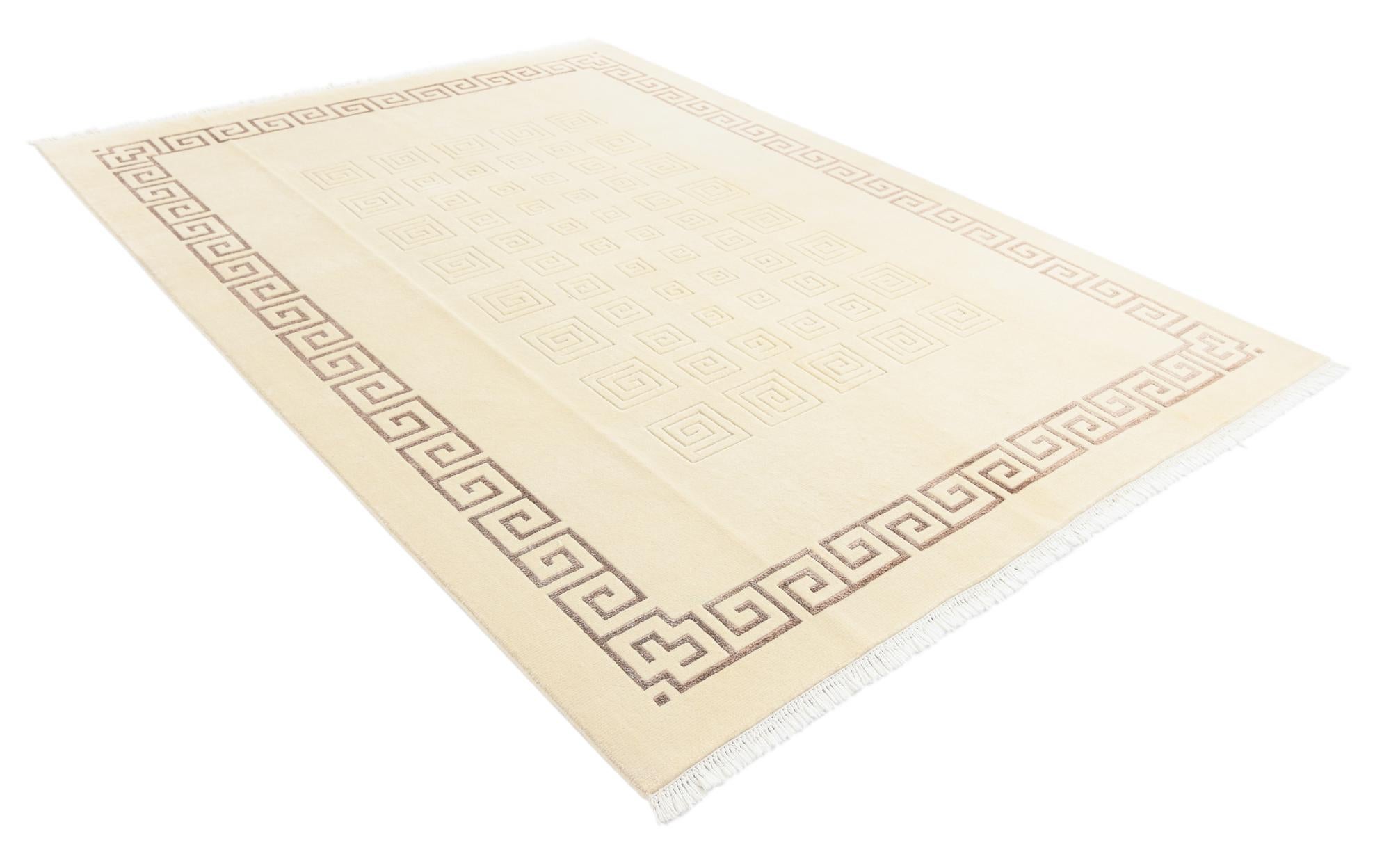 6' 8 x 9' 4 Hand Knotted Darya Wool Rug