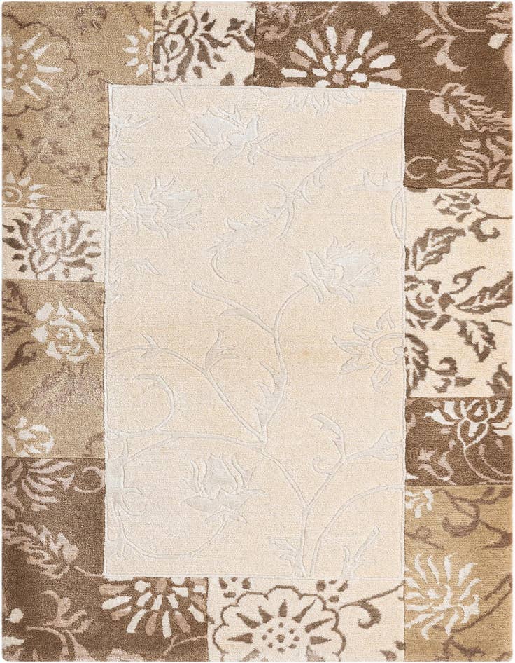 Detail image of 3' x 4' 11 Hand Knotted Darya Wool Rug