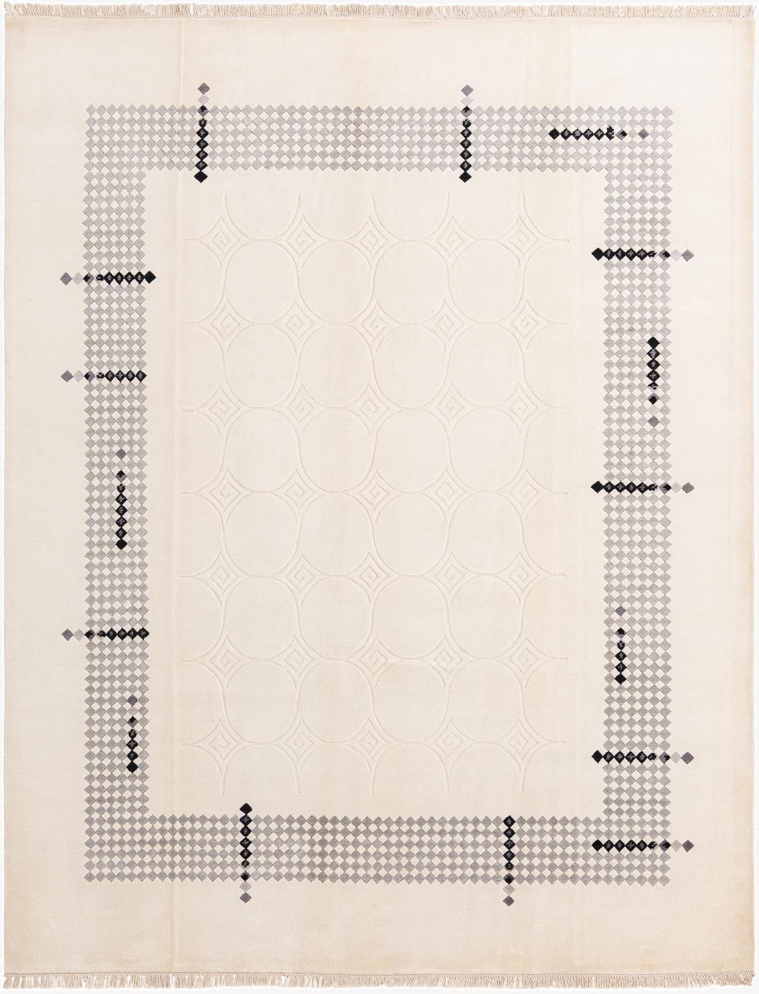 7' 9 x 9' 10  Hand Knotted Darya Wool Rug