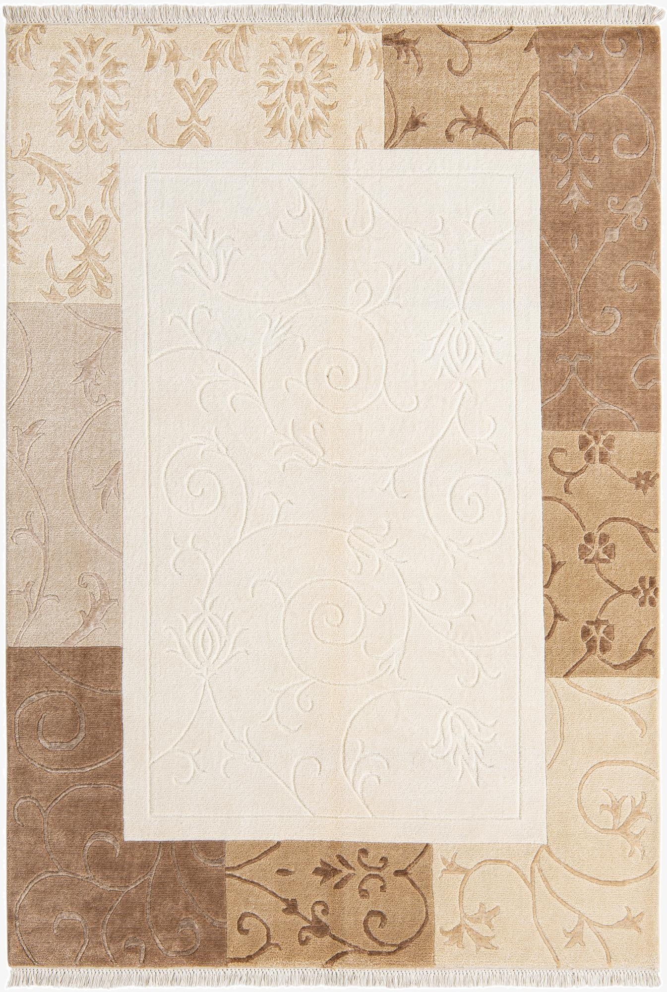 4' 7 x 6' 8  Hand Knotted Darya Wool Rug