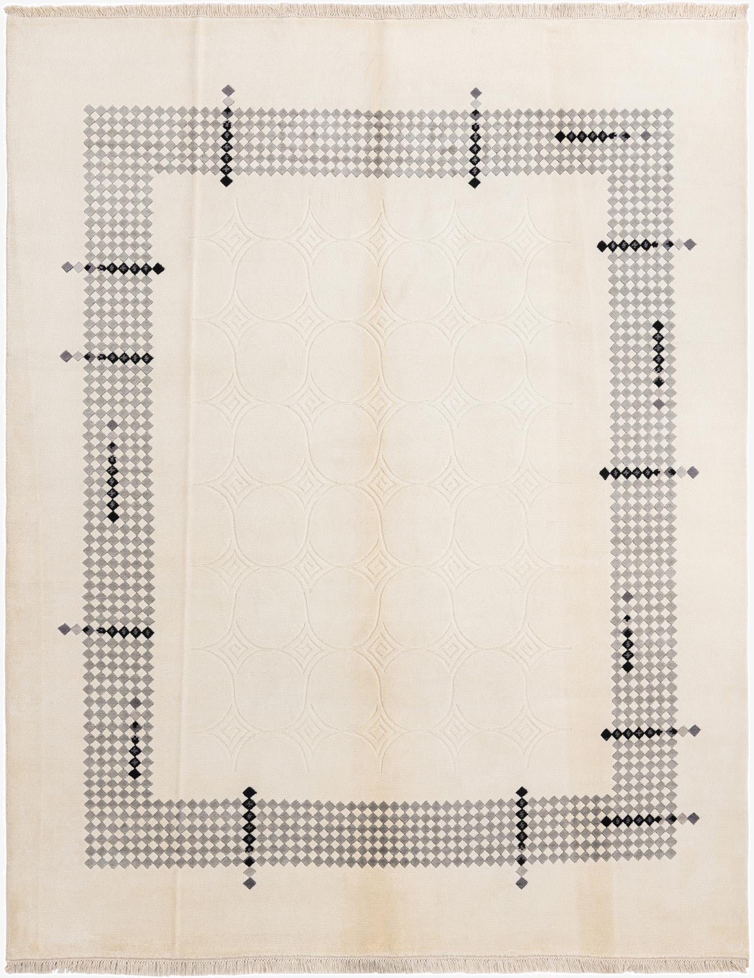 7' 9 x 9' 10  Hand Knotted Darya Wool Rug