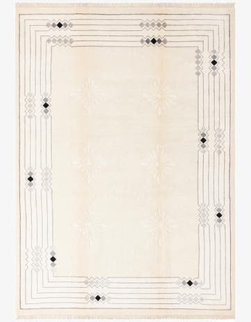 6' 10 x 9' 7 Hand Knotted Darya Wool Rug