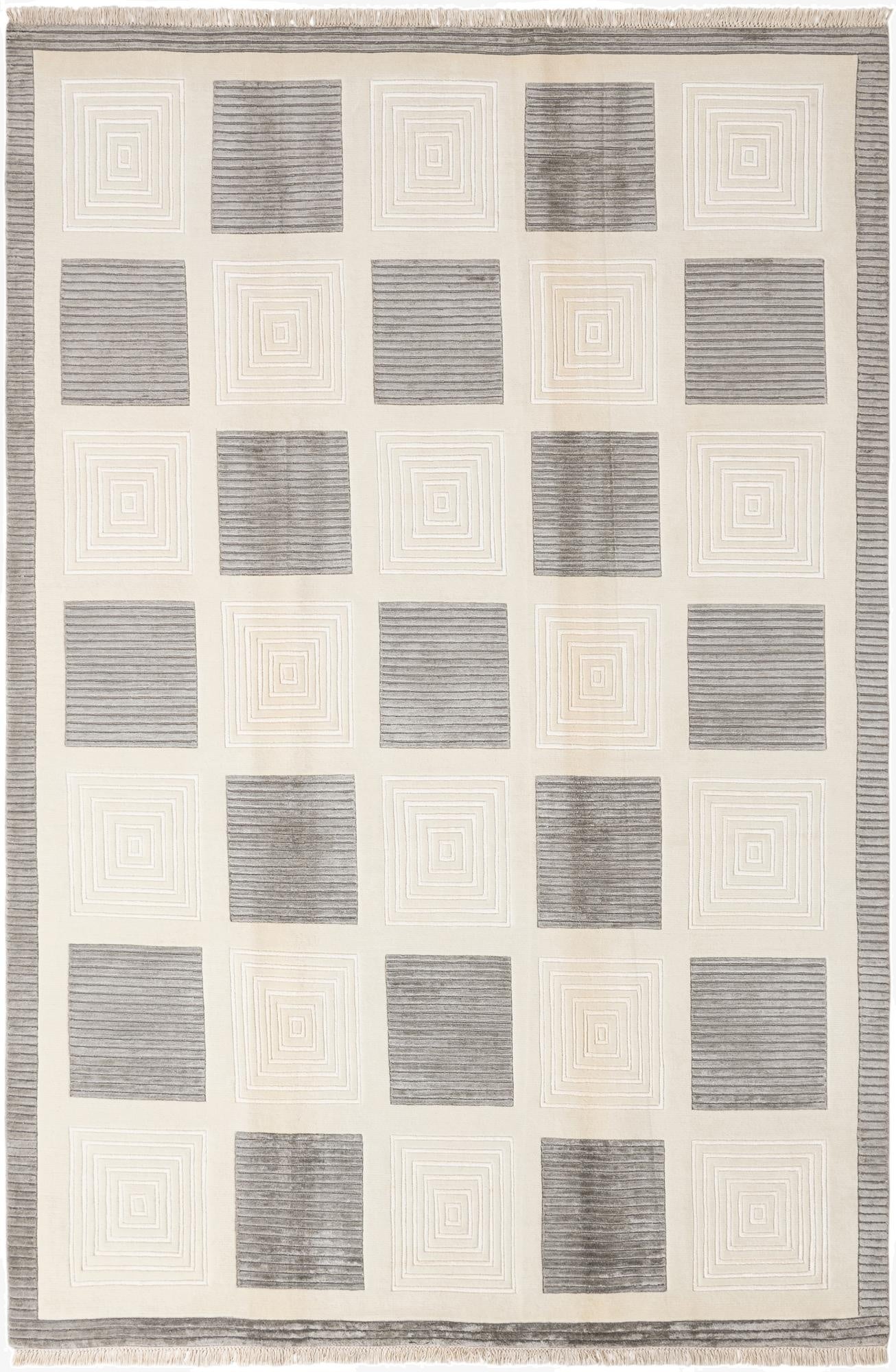 6' 7 x 9' 10  Hand Knotted Darya Wool Rug