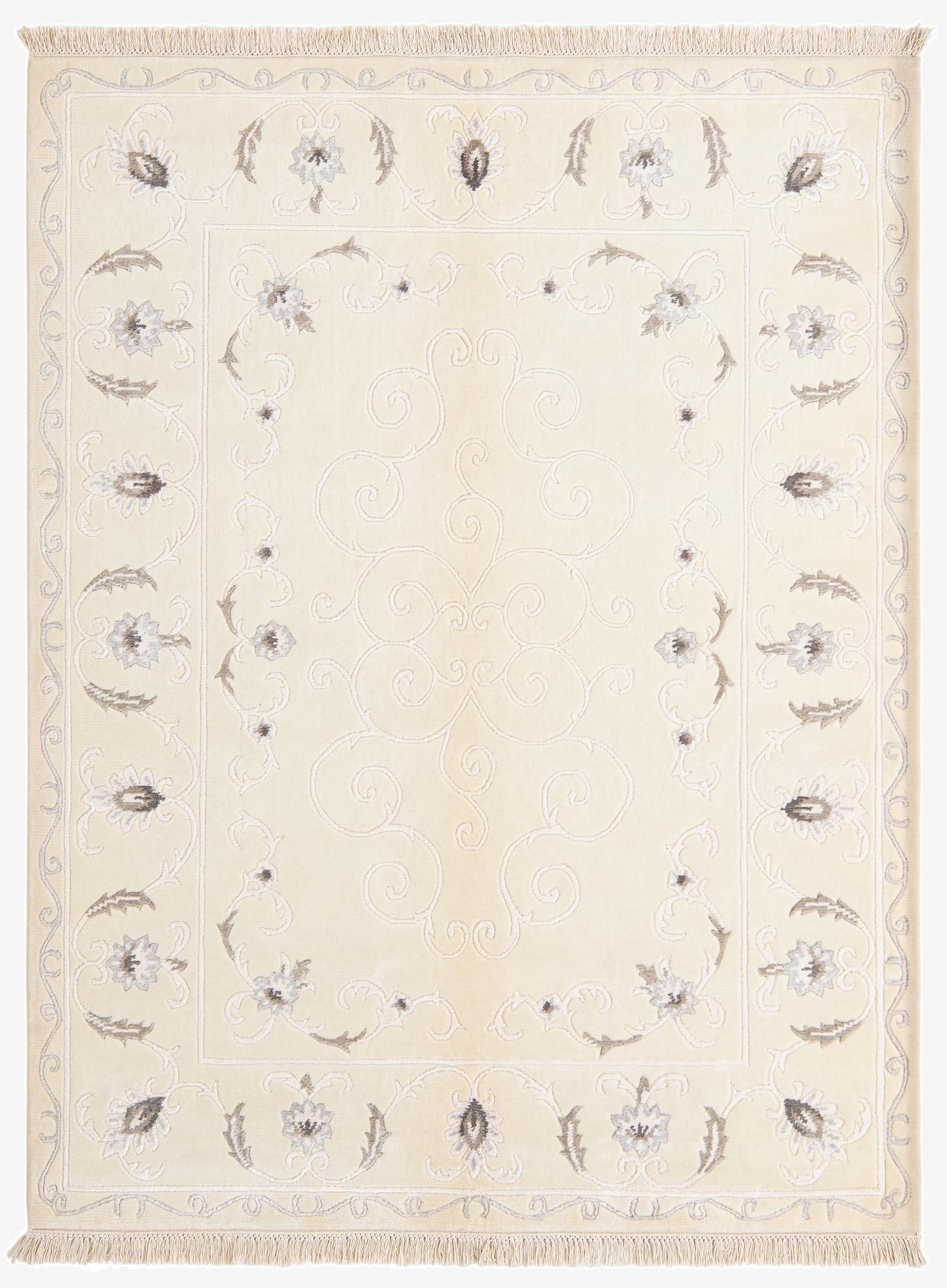 4' 11 x 6' 7  Hand Knotted Darya Wool Rug
