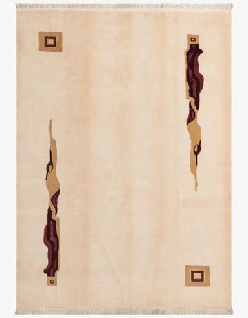 6' 11 x 9' 7 Hand Knotted Darya Wool Rug