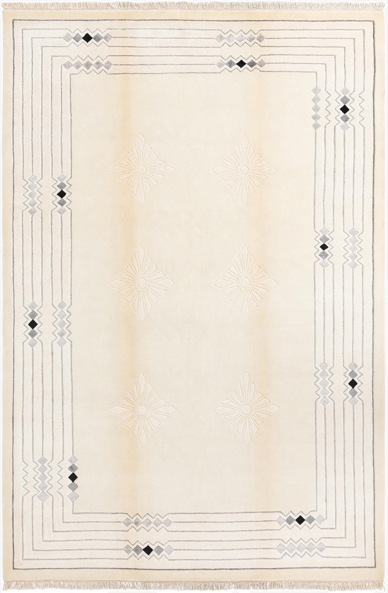 6' 8 x 10'  Hand Knotted Darya Wool Rug