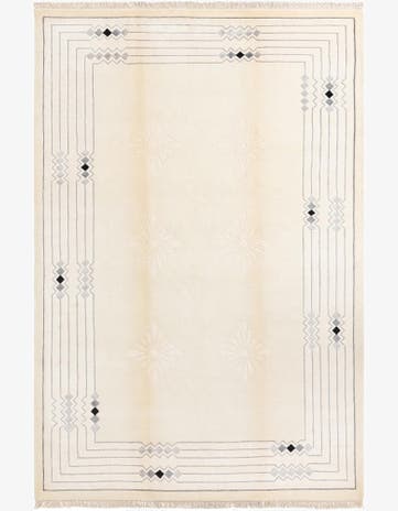 6' 8 x 10' Hand Knotted Darya Wool Rug