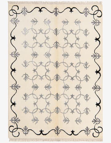 4' 7 x 6' 7 Hand Knotted Darya Wool Rug