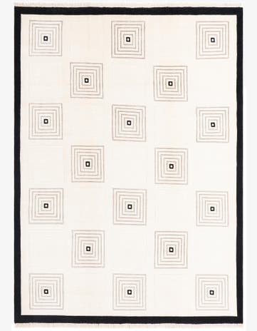 6' 11 x 9' 7 Hand Knotted Darya Wool Rug