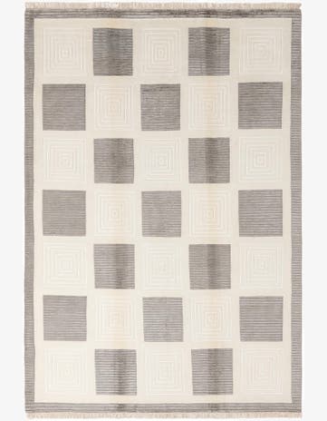 6' 7 x 9' 9 Hand Knotted Darya Wool Rug