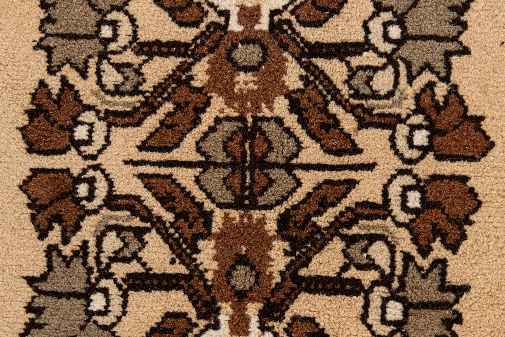 6' 5 x 9' 9 Hand Knotted Ferdos Persian Wool Rug