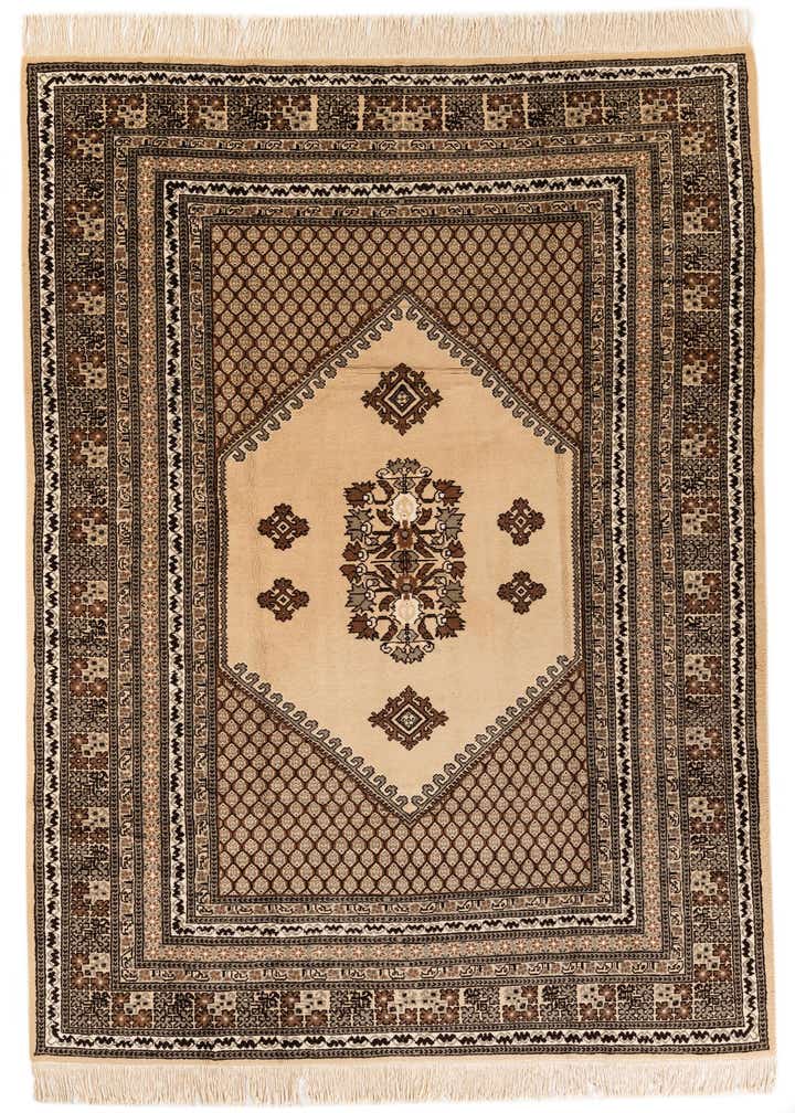6' 5 x 9' 9 Hand Knotted Ferdos Persian Wool Rug