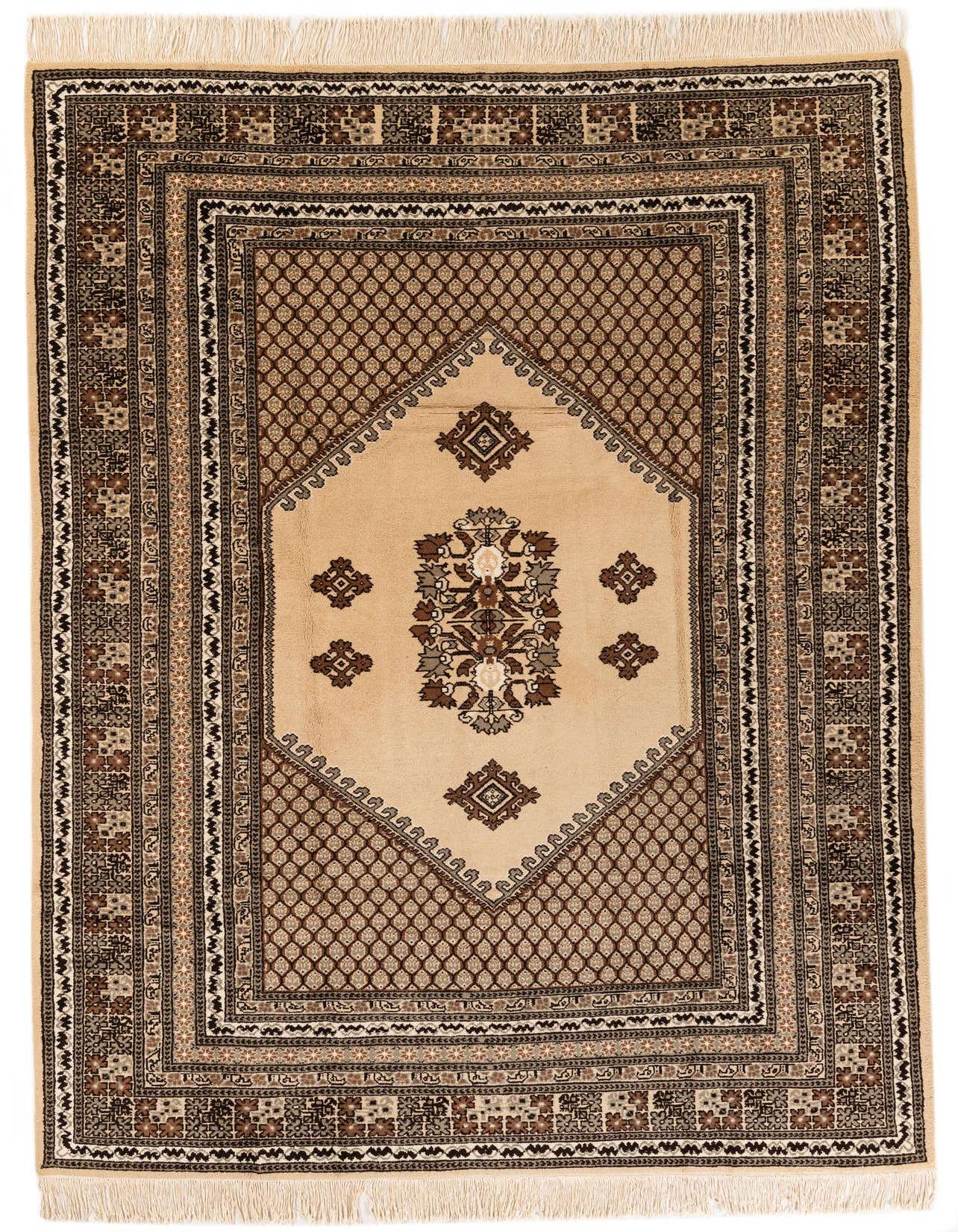 6' 5 x 9' 9 Hand Knotted Ferdos Persian Wool Rug