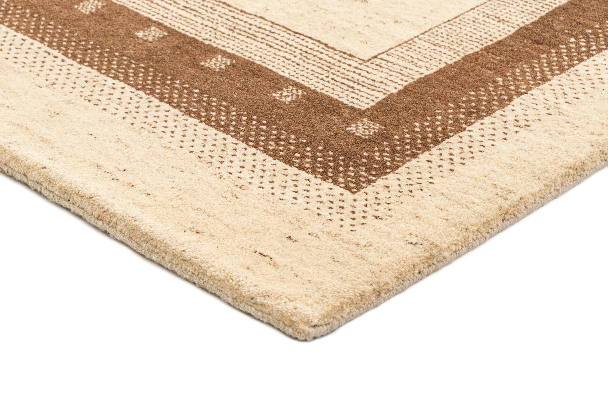 4' x 6' Hand Knotted Gabbeh Wool Rug