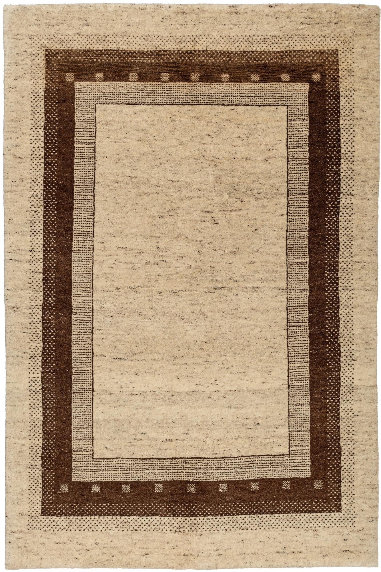4' x 6' Hand Knotted Gabbeh Wool Rug