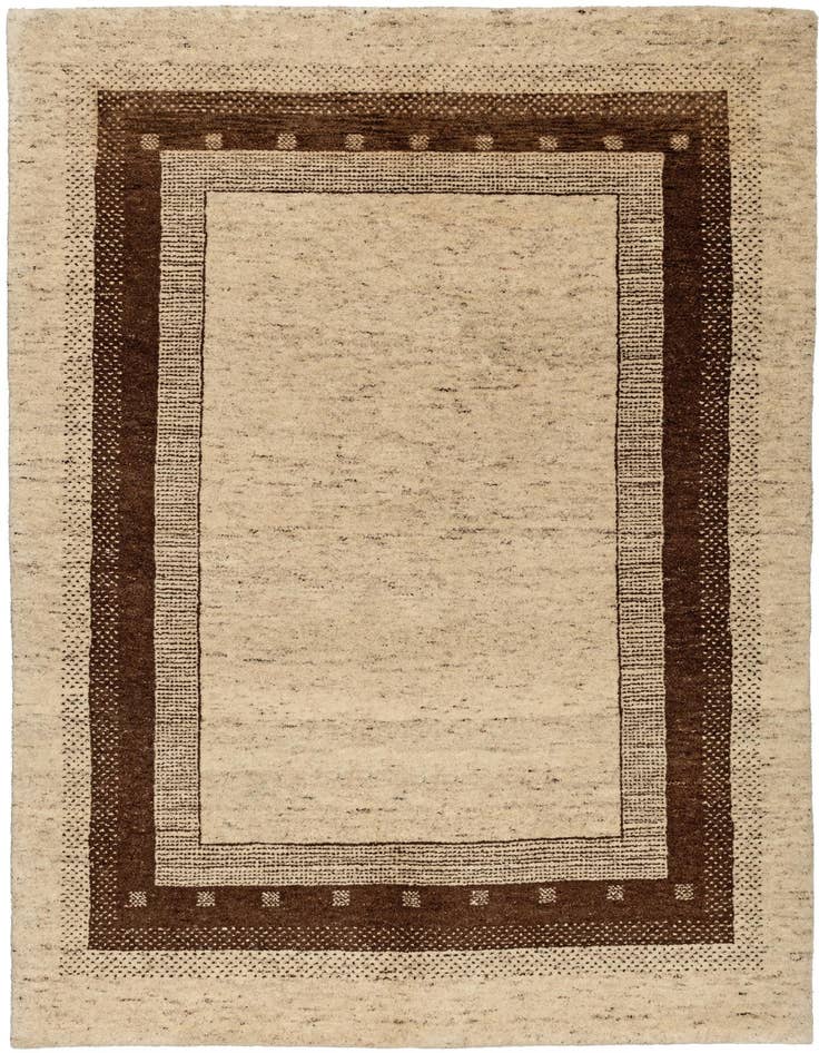 Detail image of 4' x 6' Hand Knotted Gabbeh Wool Rug