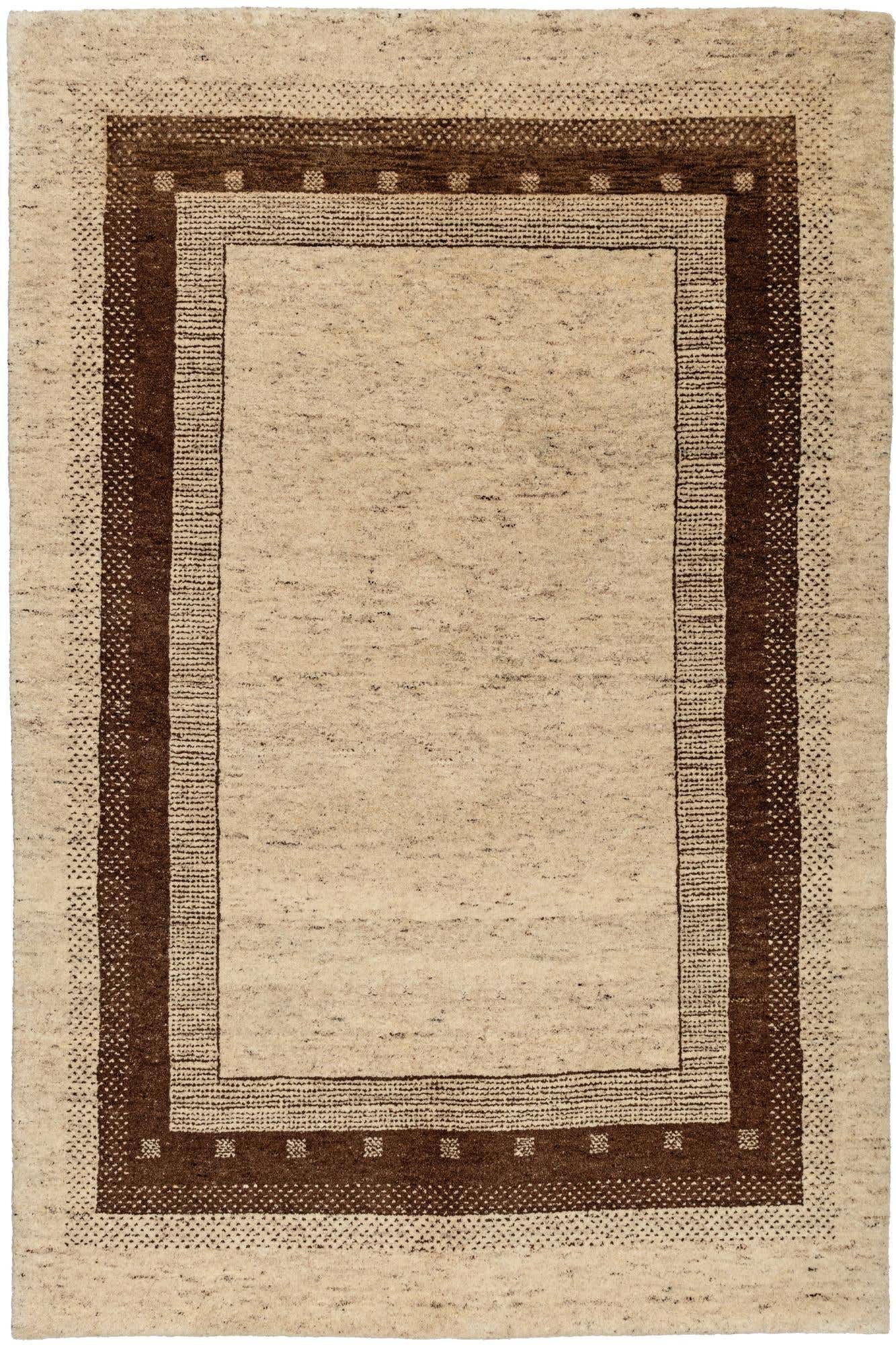 4' x 6' Hand Knotted Gabbeh Wool Rug