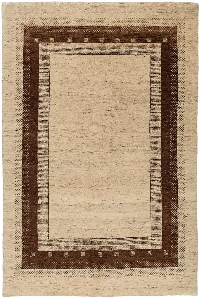4' x 6' Hand Knotted Gabbeh Wool Rug